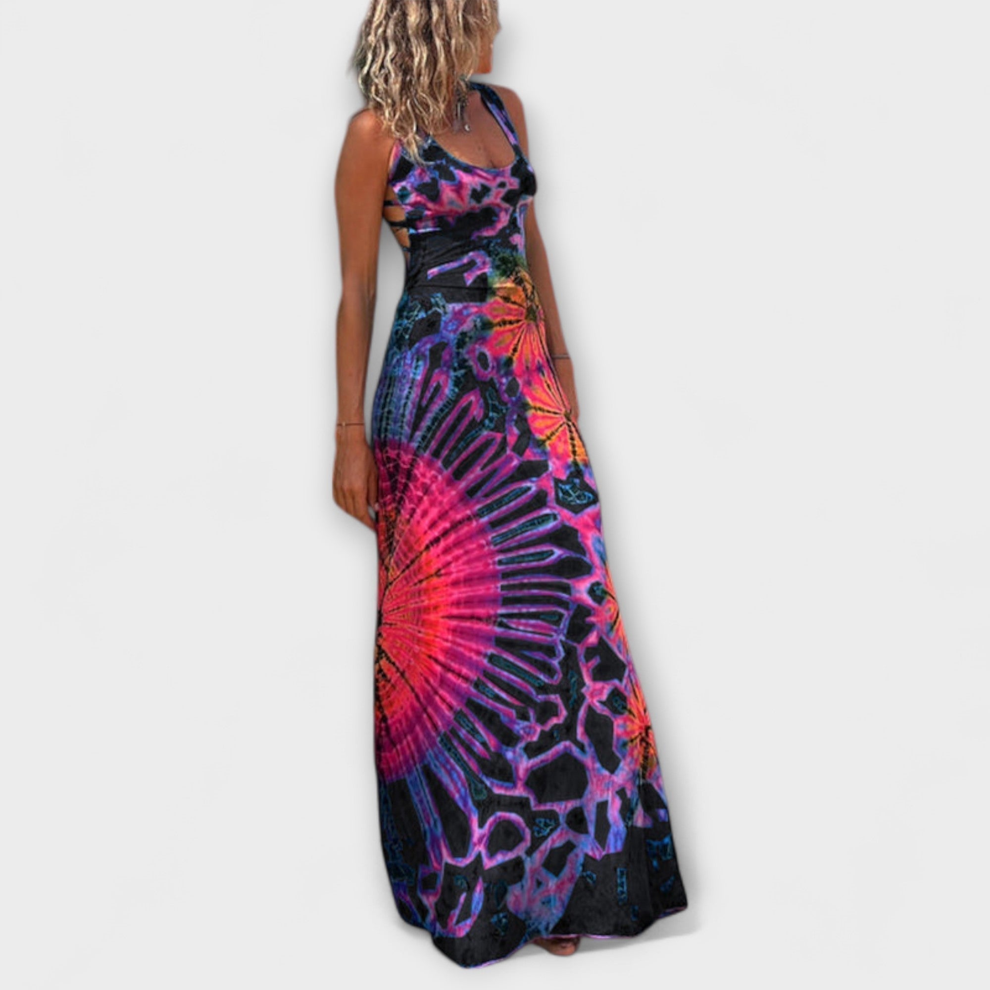 Ronja - La Bamba Maxi šaty s tie-dye potiskem