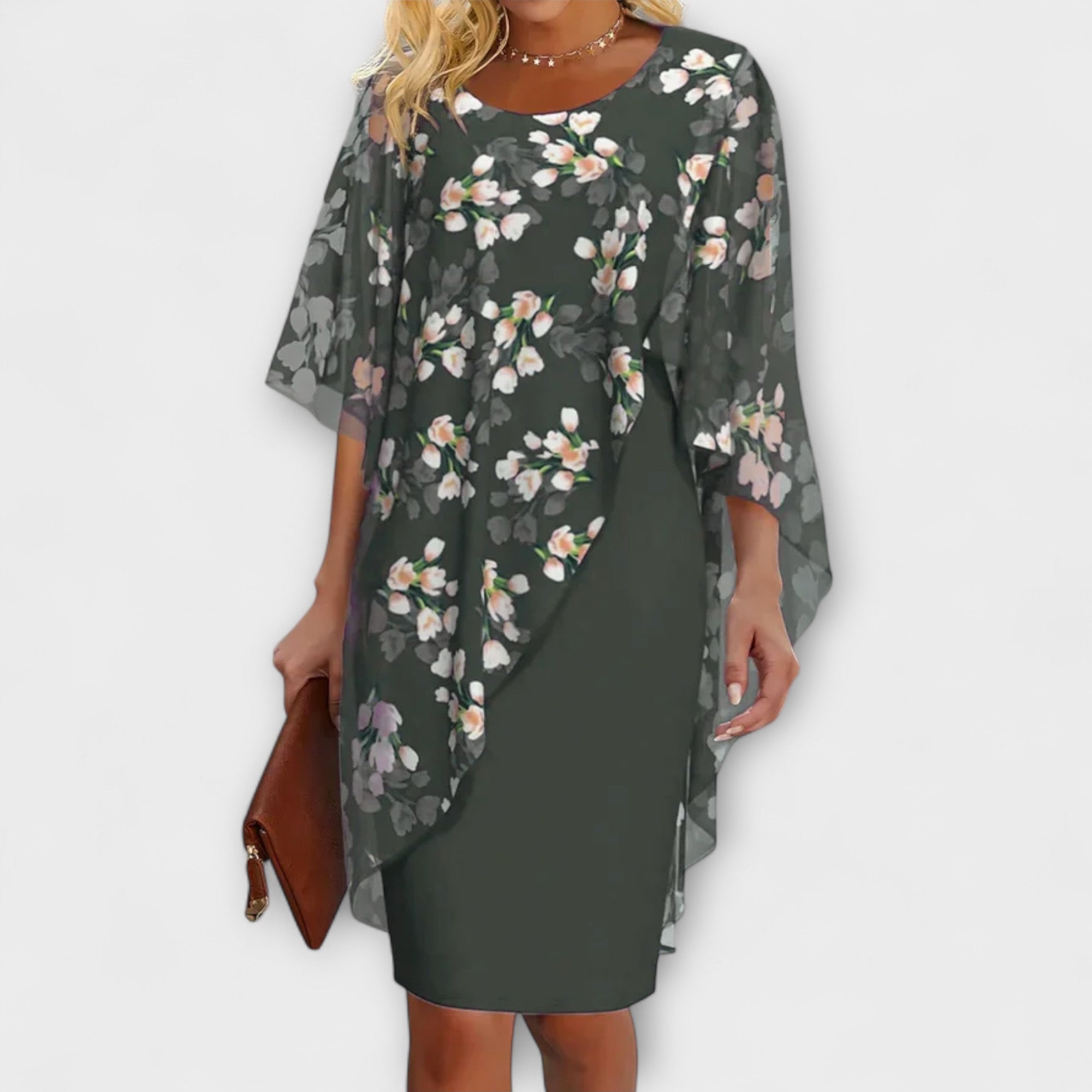 Lyanna - Šaty z chiffon s květinovým vzorem pro ženy
