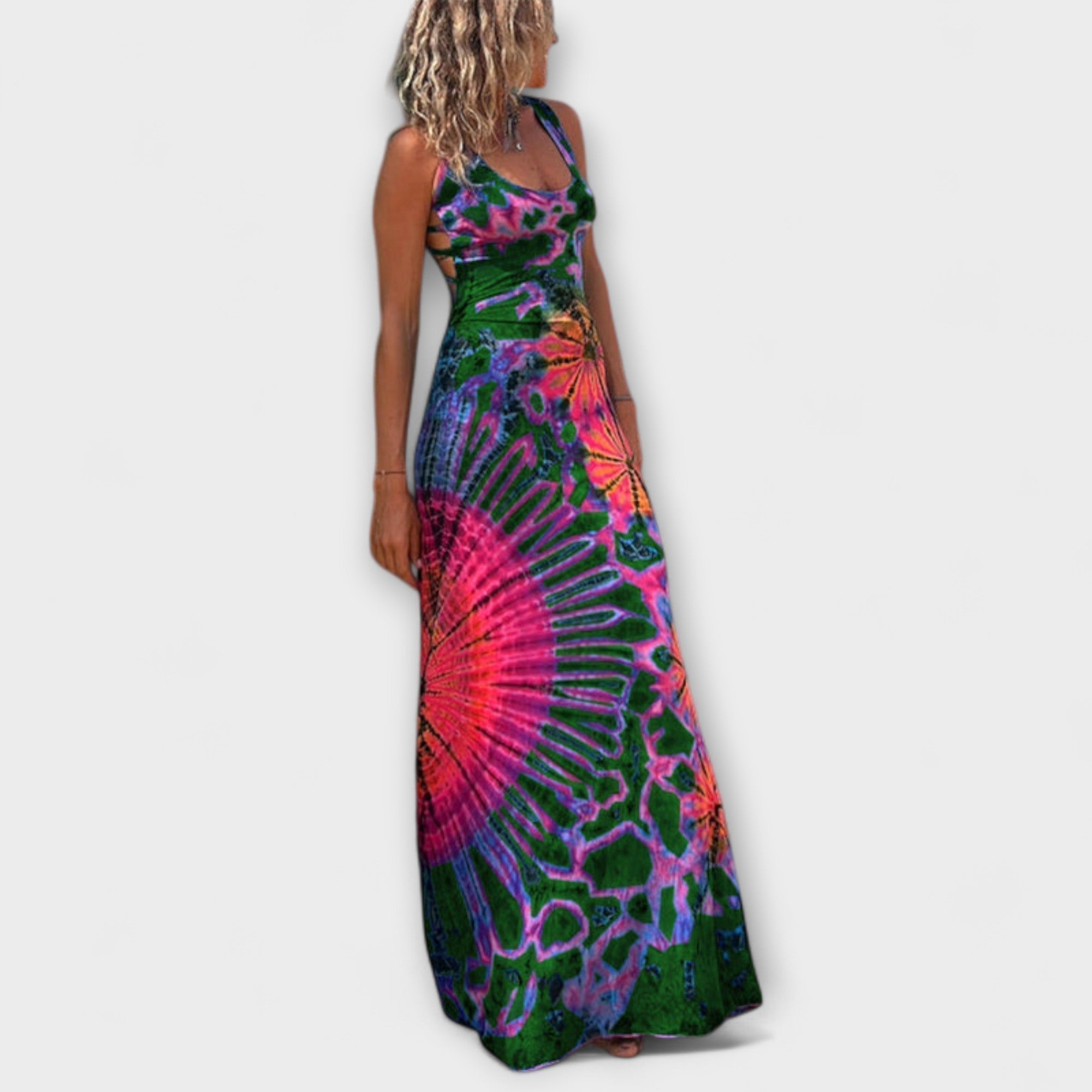 Ronja - La Bamba Maxi šaty s tie-dye potiskem