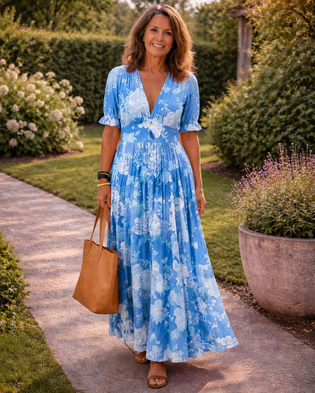 Matilda – Lehkavé maxi šaty s elegantním výstřihem