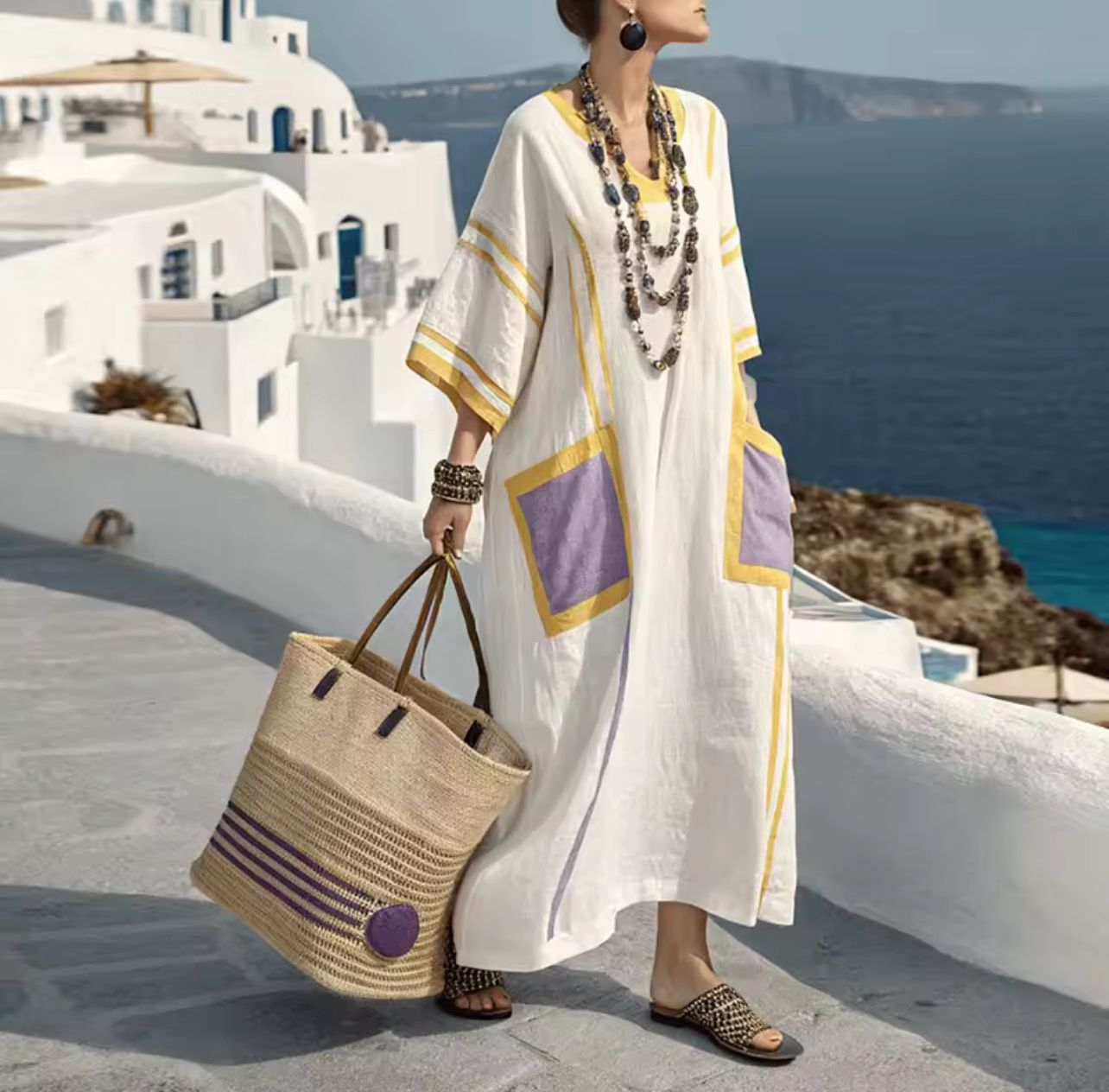 Elegantní Marie - dlouhé plážové šaty pro stylový letní vzhled