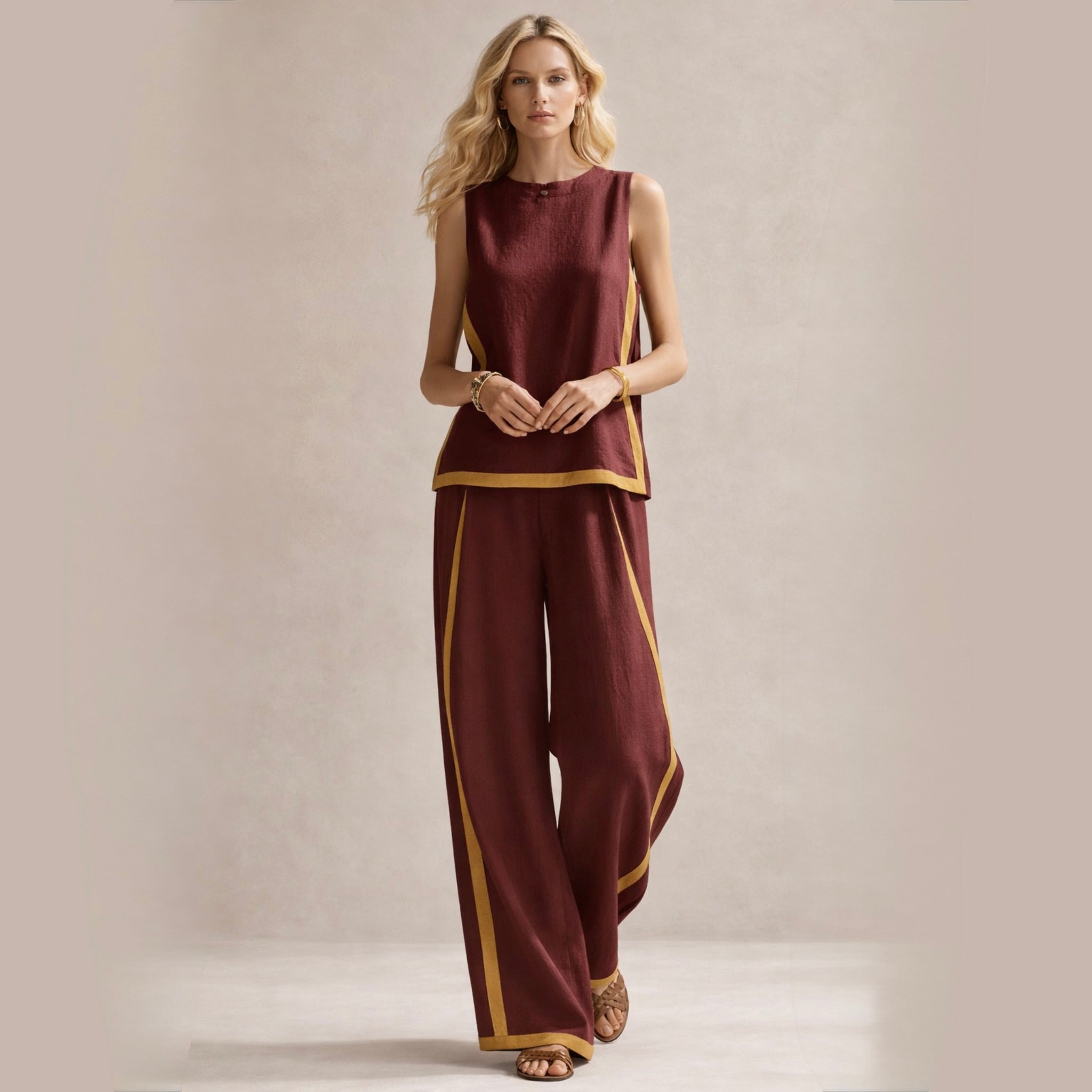 Sophie™ | Elegantní souprava s širokými kalhotami